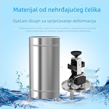Dvostruki kipući kišomjer od nehrđajućeg čelika; izlazi RS485 i analogn 4-20mA/0-10V; rezolucije impulsa 0.1–0.5 mm; temperaturni raspon -40°C do 80°C; model ZTS-3006S/3026