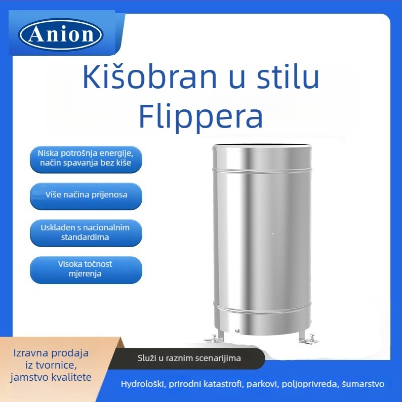 Anain pluvijomet tip bucket za praćenje padalina, model 001, mjerne skale 0.5/0.2/0.1 mm, kapacitet pohrane 0.5/0.2/0.1 mm, težina 4 kg
