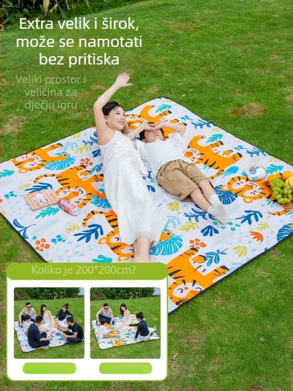Piknik prostirka, vodootporna i otporna na vlagu, debela, prijenosna za kampiranje, za 3–4 osobe, Marka Empty Antelope, Materijal Encrypted pongee, Model Picnic Mat, Težina 1000 g