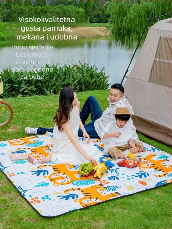 Piknik prostirka, vodootporna i otporna na vlagu, debela, prijenosna za kampiranje, za 3–4 osobe, Marka Empty Antelope, Materijal Encrypted pongee, Model Picnic Mat, Težina 1000 g