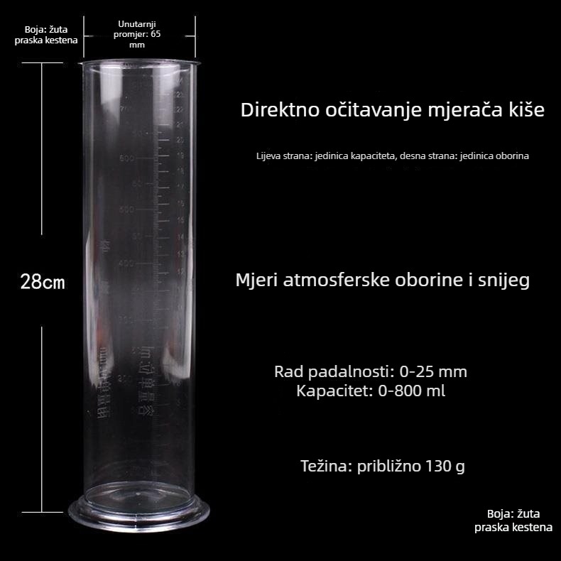 Plastični mjerač kiše za osnovnu školu – mjerenje kiše i snijega za geografiju.