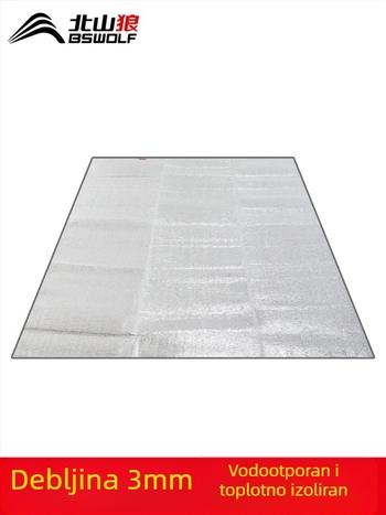 Bswolf Beishanlang vodootporna kampiranje podloga s aluminijskom folijom EVA, sklopiva za 3-5 osoba, model BSW-CL001, težina 0,3 kg