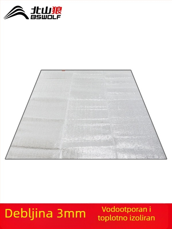 Bswolf Beishanlang vodootporna kampiranje podloga s aluminijskom folijom EVA, sklopiva za 3-5 osoba, model BSW-CL001, težina 0,3 kg
