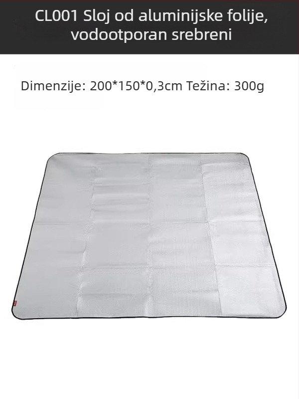 Bswolf Beishanlang vodootporna kampiranje podloga s aluminijskom folijom EVA, sklopiva za 3-5 osoba, model BSW-CL001, težina 0,3 kg