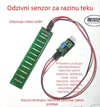 Senzor razine tekućine s dubinom vode, volumen tekućine, detekcija kiše, analogni izlaz, 5V mikrokontroler