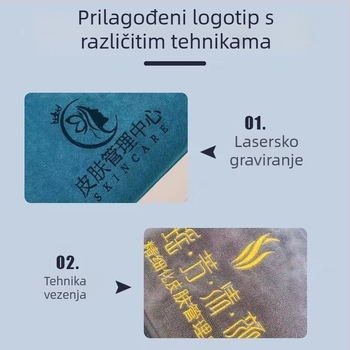 Visokokvalitetni spa ručnik set s logom za kozmetički salon, luksuzni ručnik za njegu kože i ručnik za glavu