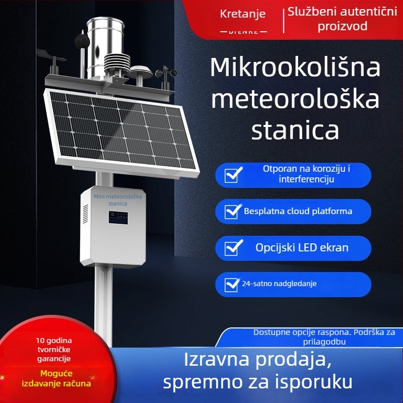 Vanjska automatska meteorološka stanica za kišu s nadzorom temperature i vlage tla, model Dze-003, Dizhenen, 200V, težina 10 kg