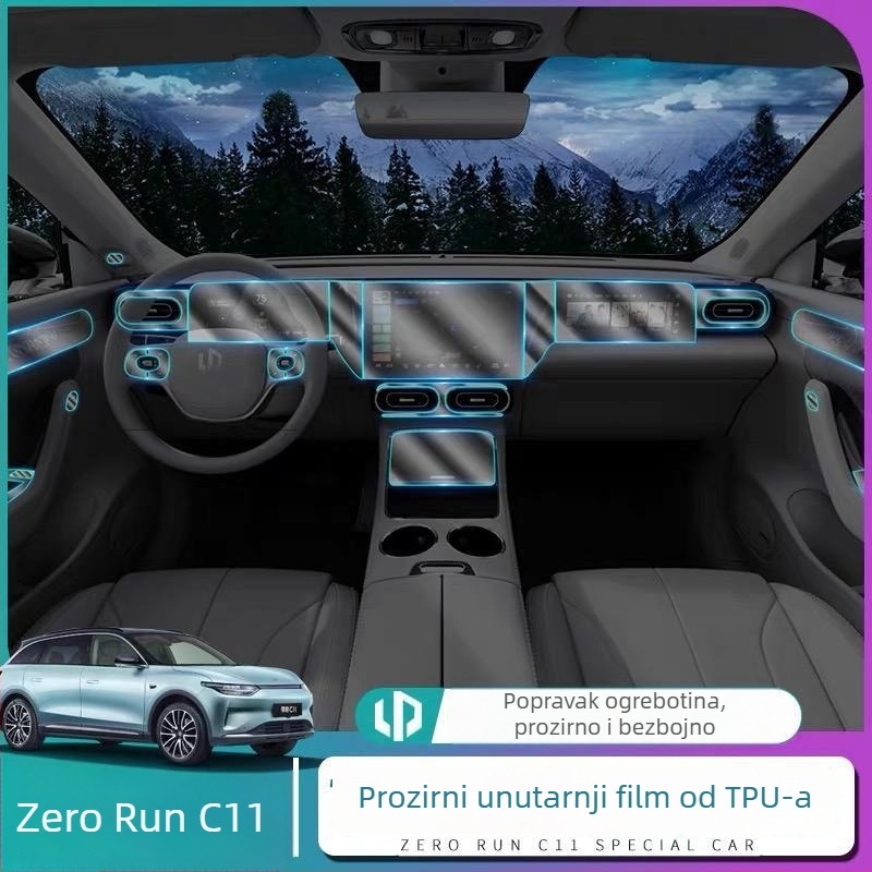 TPU unutarnja folija za ploču instrument table i mjenjač, srednja konzlola i površina navigacije, folija za zaštitu laka, bez prilagodbi