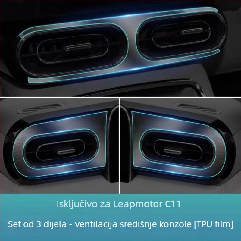 TPU unutarnja folija za ploču instrument table i mjenjač, srednja konzlola i površina navigacije, folija za zaštitu laka, bez prilagodbi