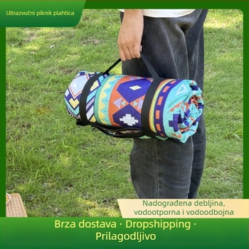 Ultrasonic piknik podloga, Oxford platno, 1000 g, za 2–4 osobe, protuklizna podloga protiv vlage, lagana za nošenje