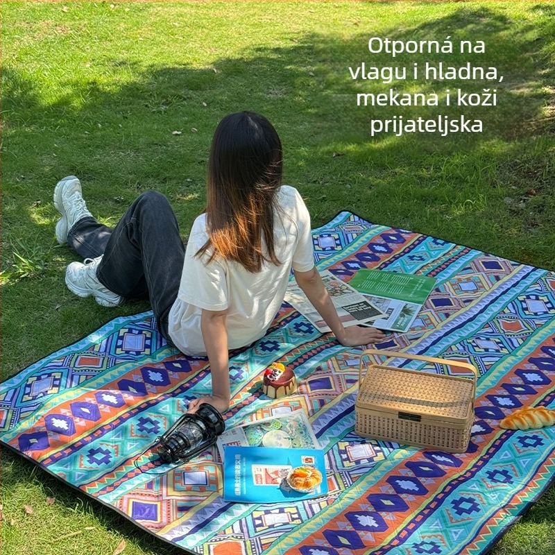 Ultrasonic piknik podloga, Oxford platno, 1000 g, za 2–4 osobe, protuklizna podloga protiv vlage, lagana za nošenje
