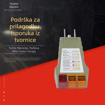 Tester utičnice s razdjelom faze i neutralnog, funkcija klamp mjerača, splitter za tri utičnice