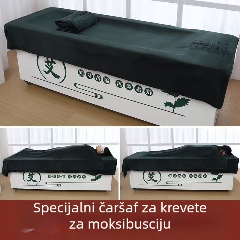 Ručnik za posteljicu za moksi bociju, veliki spa ručnik, tamnozelena-kafa boja