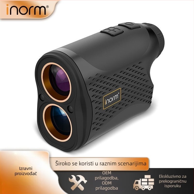 Vanjski ručni laserski rangefinder s mini teleskopom, visoka preciznost, HD mjerenje udaljenosti i visine, punjiv.
