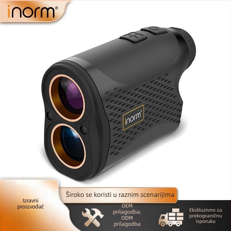 Vanjski ručni laserski rangefinder s mini teleskopom, visoka preciznost, HD mjerenje udaljenosti i visine, punjiv.