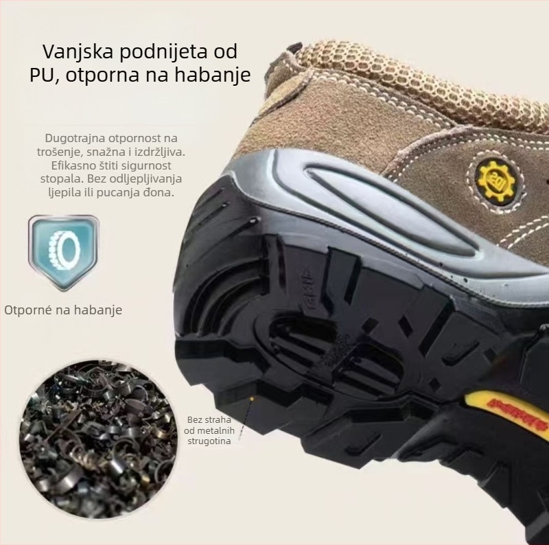 Obuća za zaštitu na radu za zavarivače s čeličnim nosom, otporna na probijanje, otporna na udarce, prozračna, protuklizna