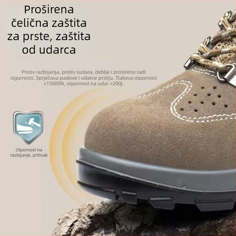 Obuća za zaštitu na radu za zavarivače s čeličnim nosom, otporna na probijanje, otporna na udarce, prozračna, protuklizna