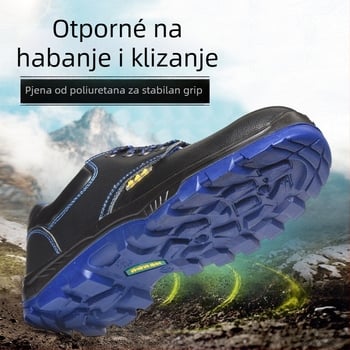Radne zaštitne cipele s čeličnom kapom, otporne na udarce i probijanje, dvostruka kravlja koža, niski gornji dio, namijenjene industrijama nafte, kemijske, građevine, strojarstva, elektronike i automobilske industrije