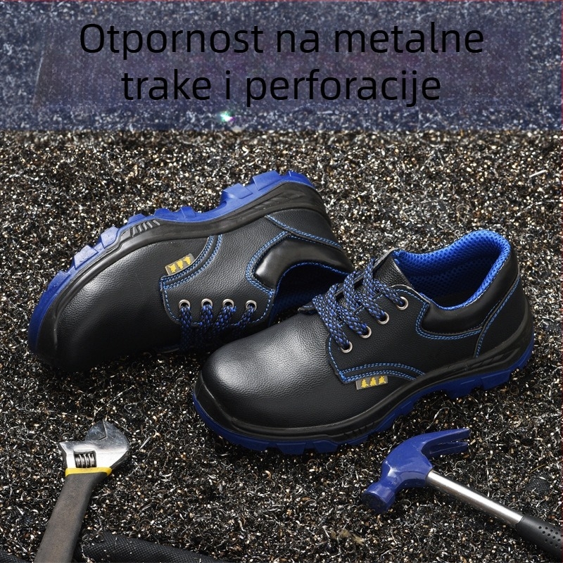 Radne zaštitne cipele s čeličnom kapom, otporne na udarce i probijanje, dvostruka kravlja koža, niski gornji dio, namijenjene industrijama nafte, kemijske, građevine, strojarstva, elektronike i automobilske industrije