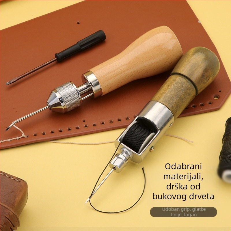 Ručni alat za šivanje kože – DIY kožni zanatski alat, voskirana nit, awl, platno, LMDZ, pakiranje 200 kom., 100 g, sladak stil