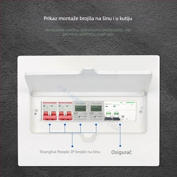 DDS7666 jednofazni LCD mjerni uređaj na tračnicu, 2P, 220V, kućni mjerni uređaj