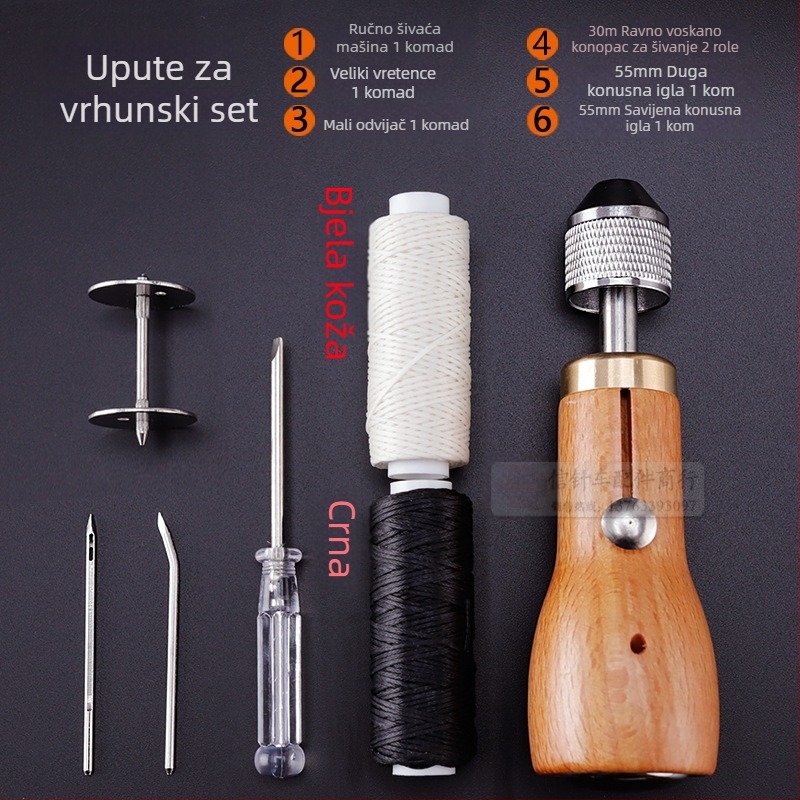Nine Neng Ručna šivna igla za kožu — alat za kožnu izradu, DIY kožne projekte, kutija 100 kom., bruto težina 120 g
