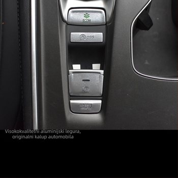 Dekorativna naljepnica za gumb ručne kočnice za Honda Accord desete generacije Inspire – aluminijska legura, prozirne sequins, bez logotipa