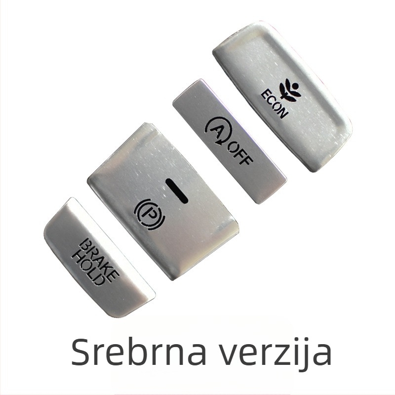 Dekorativna naljepnica za gumb ručne kočnice za Honda Accord desete generacije Inspire – aluminijska legura, prozirne sequins, bez logotipa