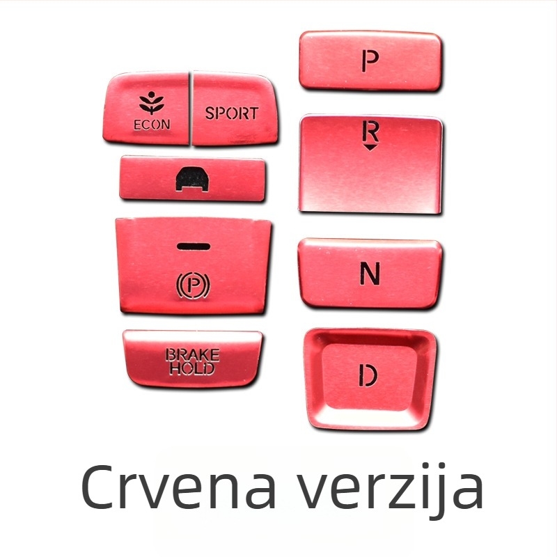 Dekorativna naljepnica za gumb ručne kočnice za Honda Accord desete generacije Inspire – aluminijska legura, prozirne sequins, bez logotipa