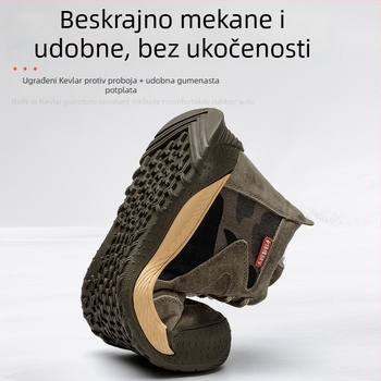 Izolirane radne cipele s visokim gornjim dijelom, svinjska koža + platno