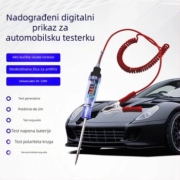 Tester napona u olovci za automobilne sustave s digitalnim zaslonom, više-raspon 3–120V