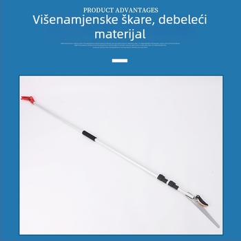 Nožice za branje voća s teleskopskom šipkom za visoke grane, pila