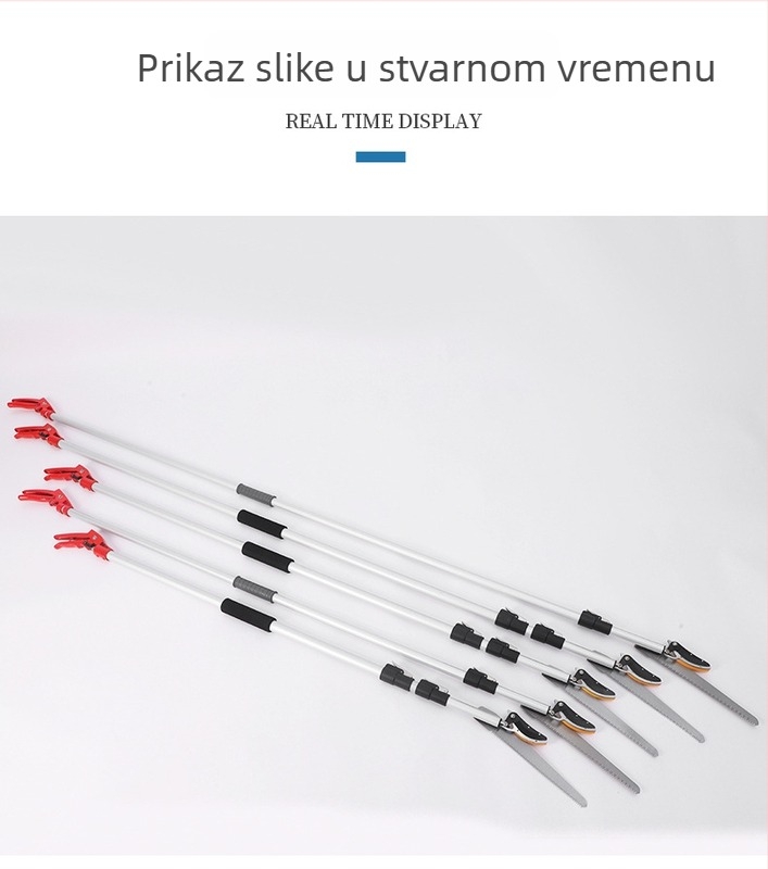 Nožice za branje voća s teleskopskom šipkom za visoke grane, pila