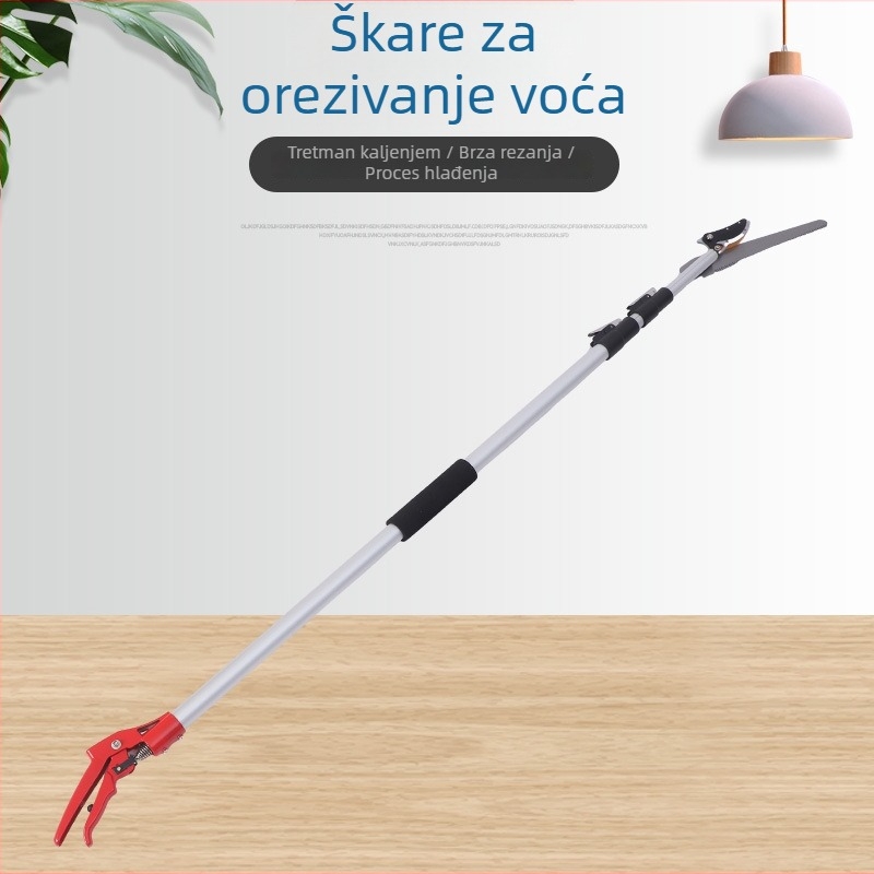 Nožice za branje voća s teleskopskom šipkom za visoke grane, pila