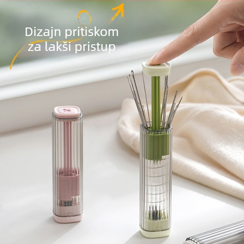 Ručno dizajnirana magnetska kutija za igle, prijenosni šivaći komplet s višenamjenskim alatom za uklanjanje šavova i nanizanje igle, 400 komada u kutiji, 30 g, stil lagan luksuz