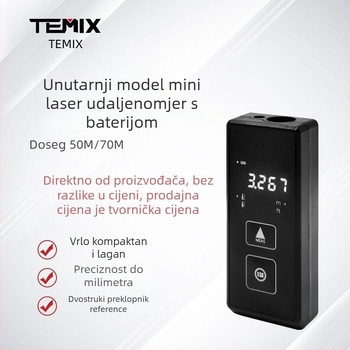 Unutarnji laserski mjerač udaljenosti visoke preciznosti, infracrveno mjerenje udaljenosti, digitalno pravilo