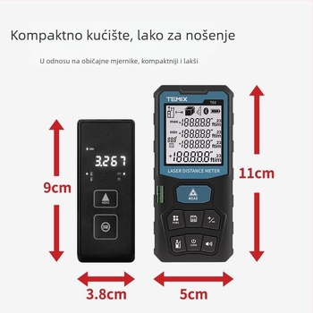 Unutarnji laserski mjerač udaljenosti visoke preciznosti, infracrveno mjerenje udaljenosti, digitalno pravilo