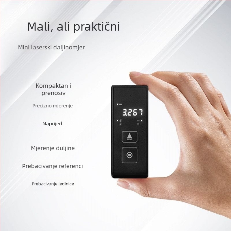 Unutarnji laserski mjerač udaljenosti visoke preciznosti, infracrveno mjerenje udaljenosti, digitalno pravilo