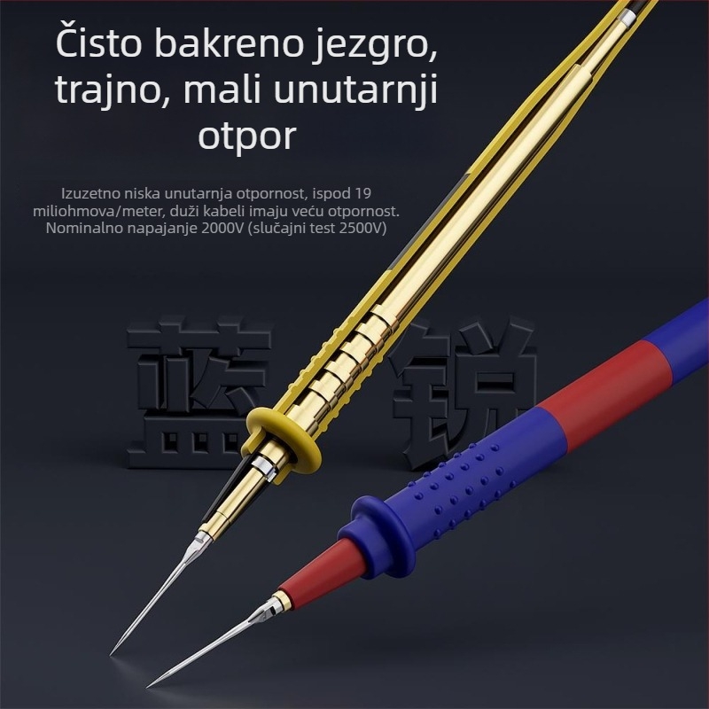 Blue Sharp W9 ultratanka olovka za multimetar s ultratenkim vrhom, digitalnim pokazivačem, mjerenjem napona, dodatak od silikonskog gela