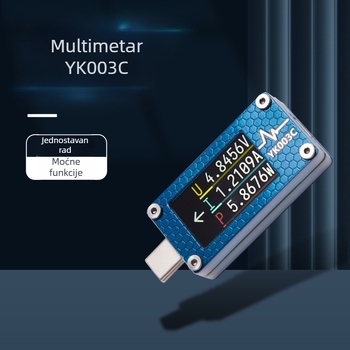 PowerZ YK003C USB testni uređaj s podrškom PD PPS, praćenje dummy opterećenja i detekcija naponskih valova, mjerenje struje i napona