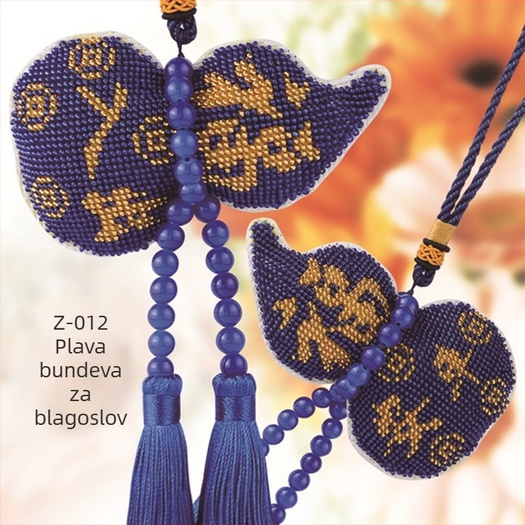 Set križnog veza za auto, dvostruko izvezivanje, 18CT platno, kineski stil uzorak, plastično platno