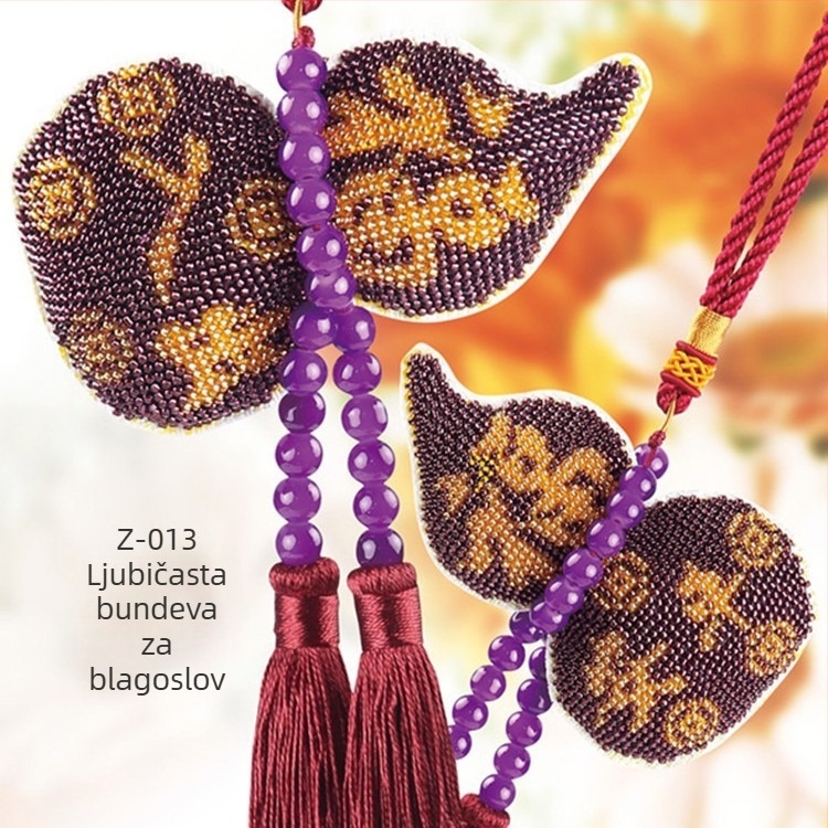 Set križnog veza za auto, dvostruko izvezivanje, 18CT platno, kineski stil uzorak, plastično platno