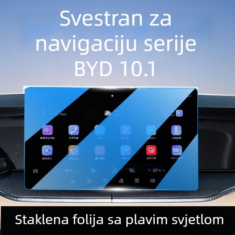 Zaštitno staklo za navigacijsku ploču BYD Song Pro DMI — Protector Pioneer; kaljeno staklo; BYD kompatibilno; za navigacijsku ploču; otpornost na temperaturu, ogrebotine i otiske prstiju
