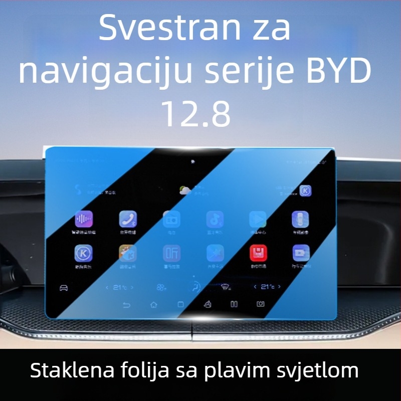 Zaštitno staklo za navigacijsku ploču BYD Song Pro DMI — Protector Pioneer; kaljeno staklo; BYD kompatibilno; za navigacijsku ploču; otpornost na temperaturu, ogrebotine i otiske prstiju