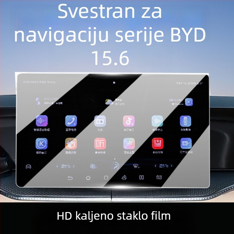 Zaštitno staklo za navigacijsku ploču BYD Song Pro DMI — Protector Pioneer; kaljeno staklo; BYD kompatibilno; za navigacijsku ploču; otpornost na temperaturu, ogrebotine i otiske prstiju