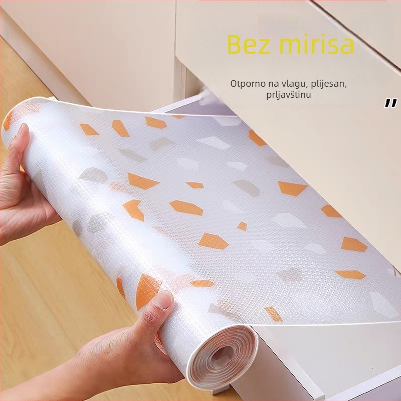 Eva podložak za ladice i ormare kuhinje i hladnjaka - vodootporan, otporan na vlagu, otporan na ulje, protuklizan, može se izrezati na željenu veličinu