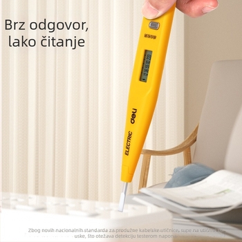 Deli olovka za provjeru napona s digitalnim zaslonom, raspon 12-250V, DL8003