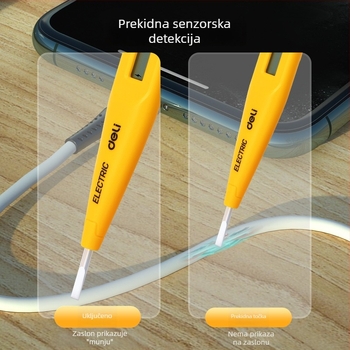Deli olovka za provjeru napona s digitalnim zaslonom, raspon 12-250V, DL8003