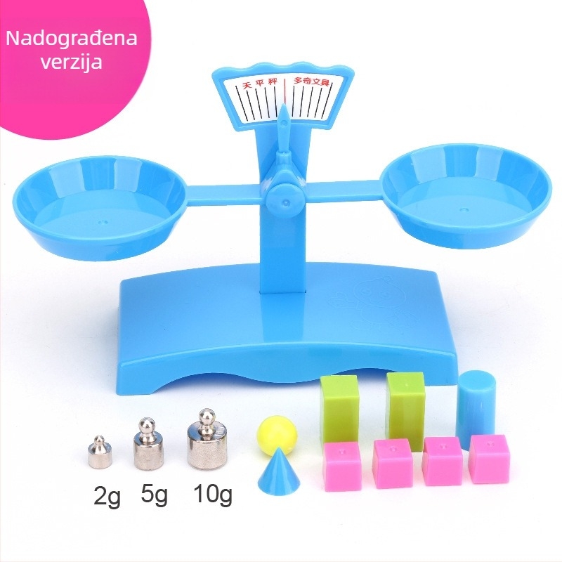 Duoqi vaga balans – nastavak za osnovnu školu (2.–3. razred): matematika i fizika eksperimenti, plastična konstrukcija, pladanj i utezi.