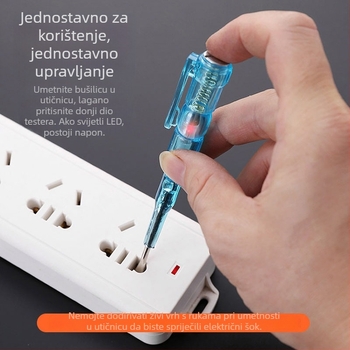 Tester napona u olovci za električare s inteligentnim senzorom, jasnim indikatorom i višenamjernom detekcijom uz odvijač